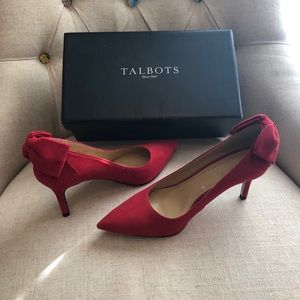 RSVP By Talbots - Red Suede Shoes w/ Bow